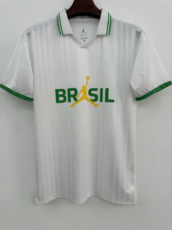 Brazil POLO T-shirt  White Fans 1:1 Quality Soccer Jersey  26-27 (2026)