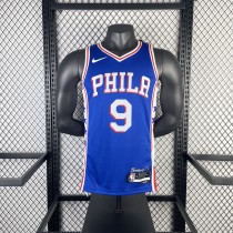 Philadelphia 76ers  Away Blue #9 OUBRE JR. 1:1 Quality NBA  Season Jerseys  2023