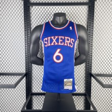 Philadelphia 76ers  Away Blue #6 ERVING 1:1 Quality NBA  Season Jerseys  1982-1983