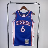 Philadelphia 76ers  Away Blue #6 ERVING 1:1 Quality NBA  Season Jerseys  1982-1983