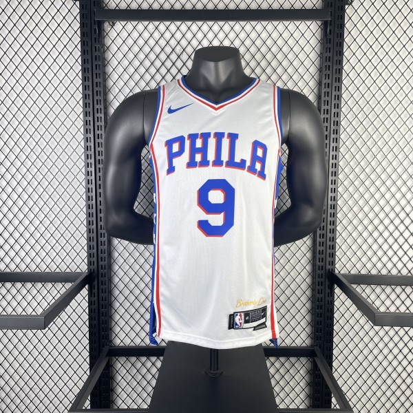 Philadelphia 76ers  Home White #9 OUBRE JR. 1:1 Quality NBA  Season Jerseys  2023