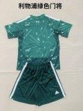 Liverpool Goalkeeper Kids Fans 1:1 Quality Soccer Jersey 26-27 (16-2xL) (Kids and Man )