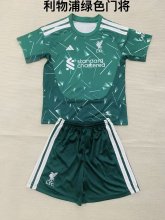 Liverpool Goalkeeper Kids Fans 1:1 Quality Soccer Jersey 26-27 (16-2xL) (Kids and Man )