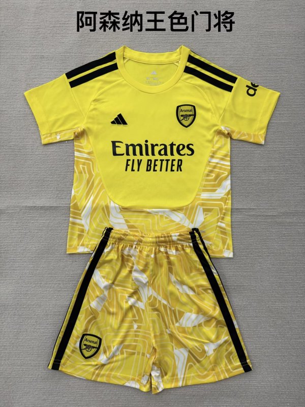 Arsenal Goalkeeper Fans 1:1 Quality Soccer Jersey   26-27 (kids and man) (16-2XL)