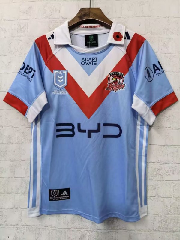 Rooster Blue Rugby jerseys  Fans  1:1  2026