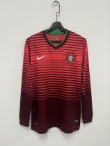 Retro Portugal Home Long Sleeve  Fans  1:1 Quality Soccer Jersey  2014