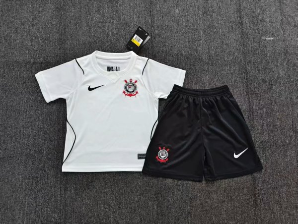 Corinthians Home kids  Fans 1:1 Quality Soccer Jersey   26-27