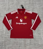 Manchester United  Home Long Sleeve Fans 1:1 Quality Soccer Jersey 26-27 (S-5XL)