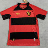 2025/26 Sport Recife Home Red Black Fans Soccer Jersey