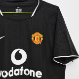 2003/04 M Utd Away Black Retro Soccer Jersey