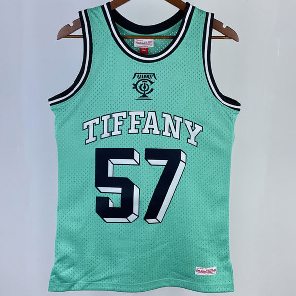 TIFFANY & CO. #57 Mitchell Ness Green Retro NBA Jerseys 热压
