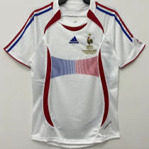 2006 France Away White Retro Soccer Jersey