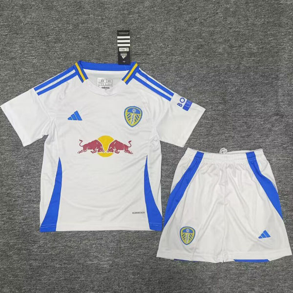 2024/25 Leeds United Home White  Kids Soccer Jersey