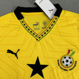 2025 Ghana Away Yellow Fans Soccer Jersey