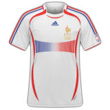 2006 France Away White Retro Long Sleeve Soccer Jersey