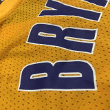 BRYANT # 8 Lakers Yellow Mitchell Ness Retro Jerseys