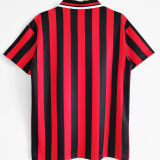 1994/96 Man City Away Red Black Retro Soccer Jersey