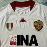 2001/02 Roma Away White Long Sleeve Retro Soccer Jersey