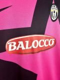 2011/12 JUV Away Pink Retro Long Sleeve Soccer Jersey