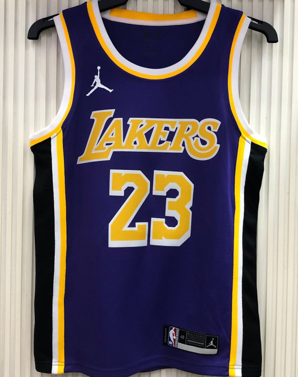 2021 LA Lakers Jordan James #23 Purple NBA Jerseys Hot Pressed