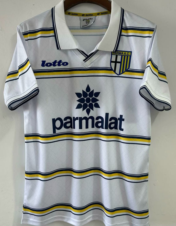 998 Parma White Retro Soccer Jersey
