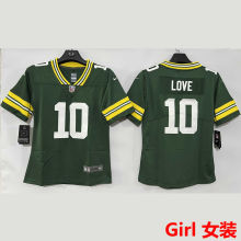LOVE #10 Green Bay Packers Girl NFL Jersey 包装工