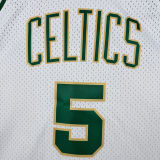 2008 Celtics  GARNETT #5 White Retro NBA Jersey