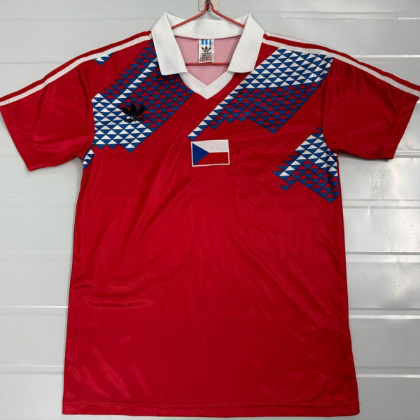 1990 Slovak Home Red Retro Soccer Jersey