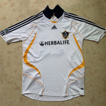 2007 LA Galax FC Home White  Retro Soccer Jersey