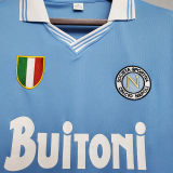 1986/87 Napoli Home Blue Retro Soccer Jersey