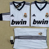 2012/13 RM Home White Retro Long Sleeve Soccer Jersey