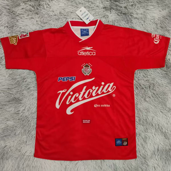 2000/01 Deportivo Toluca Home Red Retro Soccer Jersey 托卢卡