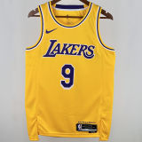 2025 Lakers JAMES JR. #9 Yellow NBA Jerseys 热压