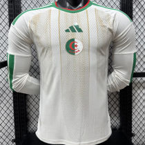 2026/27 Algeria Home White Player Version Long Sleeve Soccer Jersey