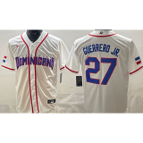2026 WBC Dominicana #27 GUERRERO JR. White Baseball Jersey