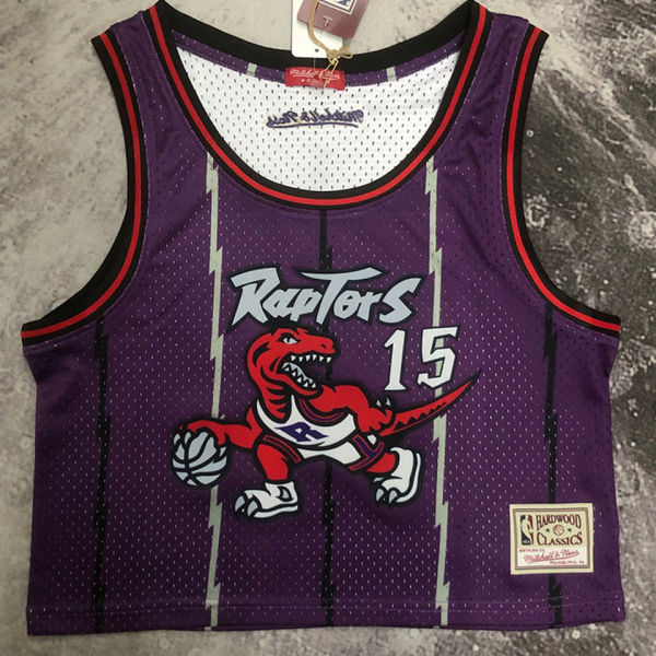 Toronto Raptors CARTER #15 Retro Purple NBA Girl Jersey