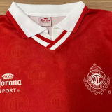 1996/1997 Deportivo Toluca Home Red Retro Long Sleeve Soccer Jersey 托卢卡