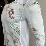 2025/26 Portugal Away White Long Sleeve Player Version Soccer Jersey