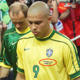 Ronaldo # 9 Brazil Home Retro Soccer Jersey 1998