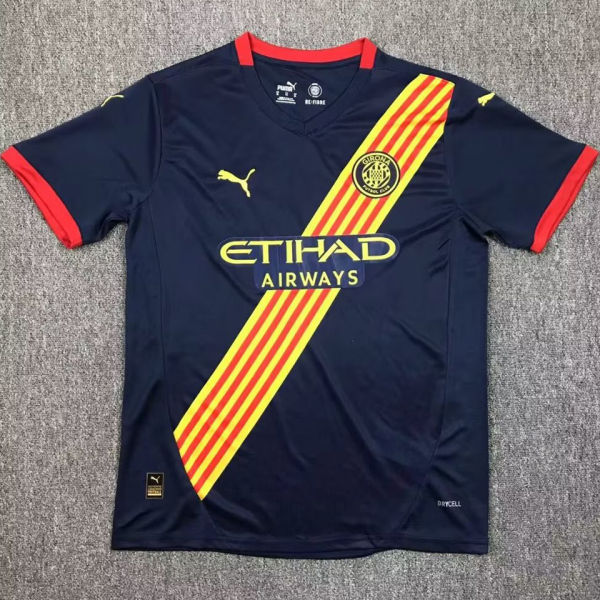 2024/25 Girona Third Black Fans Soccer Jersey  赫罗纳