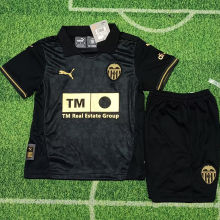 2024/25 Valencia Away Black  Kids Soccer Jersey