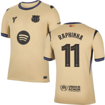 RAPHINHA # 11 BA 1:1 Quality Away Fans Soccer Jersey 2025/26 (UCL Font 欧冠字体 有号下广告) ★★