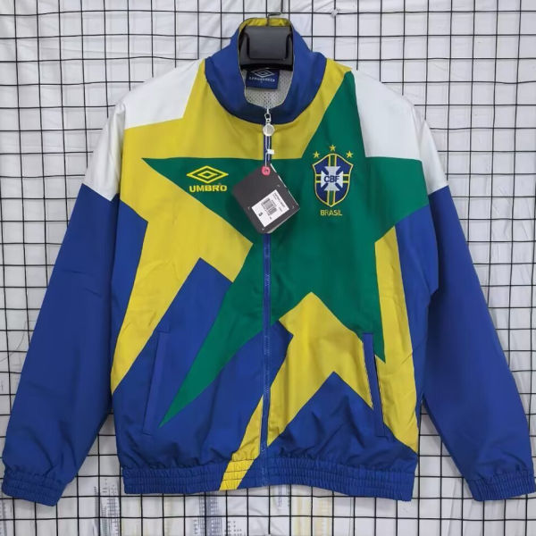 2026 Brazil Retro Style Windbreaker
