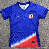 2024/25 U.S  Away Blue Red Women Soccer Jersey 女