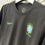 2026/27 Brazil Black Casual Pure Cotton T-Shirt