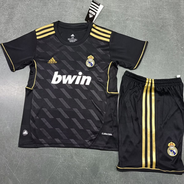 2011/12 RM Away Black Retro Kids Soccer Jersey