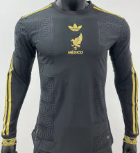 2025 Mexico Black Special Edition México de Oro Player Version Long Sleeve  Jersey