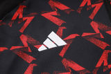 2025 M Utd Black Red Sweater Tracksuit