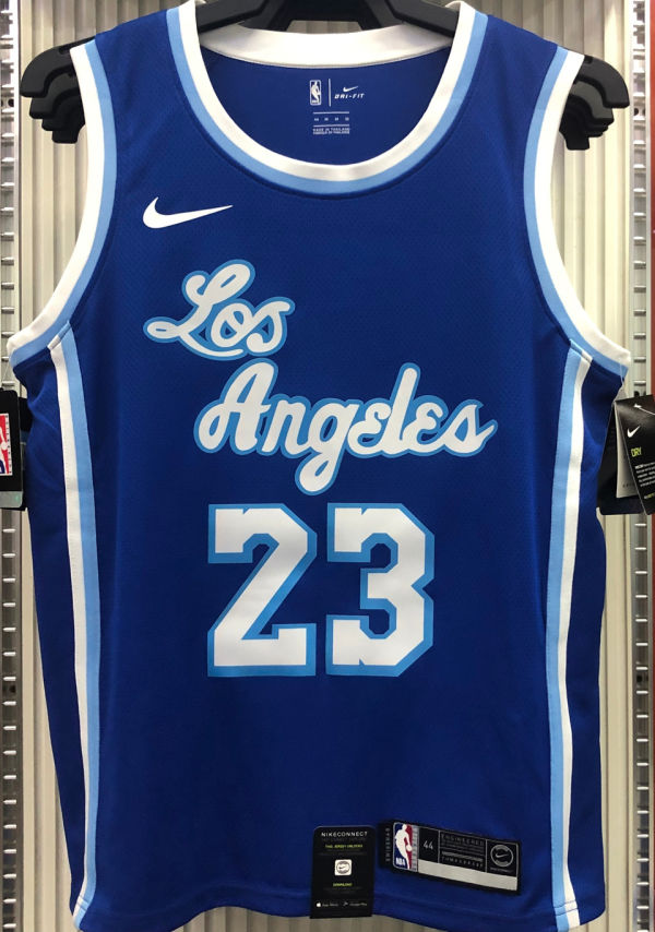 2021 LA Lakers James #23 Blue NBA Jerseys Hot Pressed