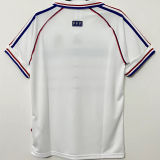 1998 France Away White Retro Soccer Jersey 有胸前小字